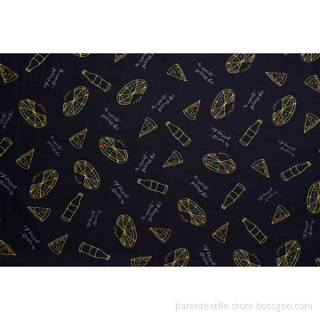 Pizza Pattern Juice Pattern Printed Fabrics